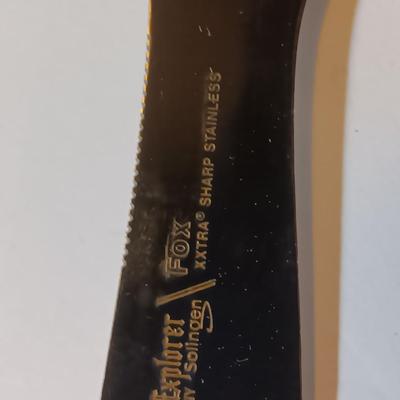 NICE! PUMA 6397 Solingen Germany Explorer #30-397 stag handled Knife with leather sheath.