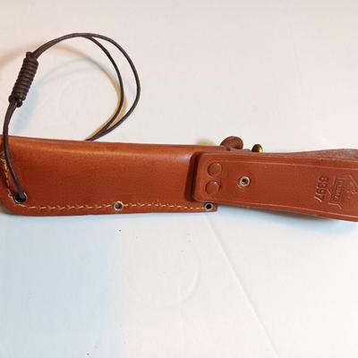 NICE! PUMA 6397 Solingen Germany Explorer #30-397 stag handled Knife with leather sheath.