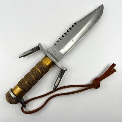 460 Buckmaster 184 Survival Knife with Custom Randall Leather Sheath
