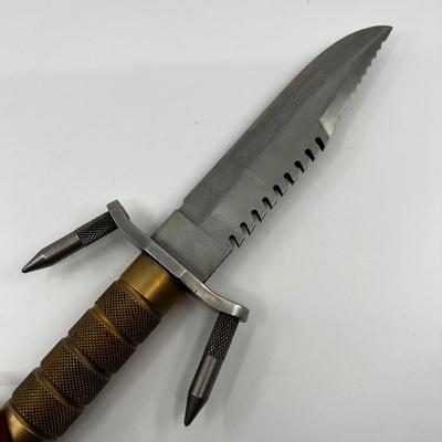 460 Buckmaster 184 Survival Knife with Custom Randall Leather Sheath