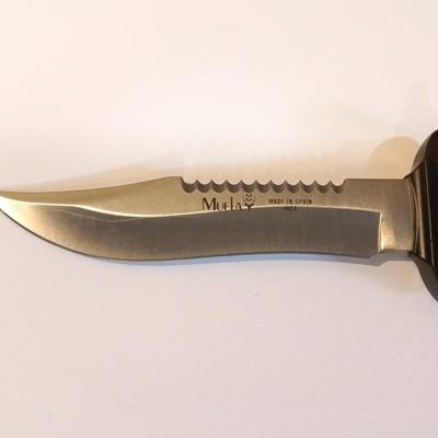 NEW MUELA 55-14 Kraton Handled Fixed Blade Hunting Knife with Nylon Sheath