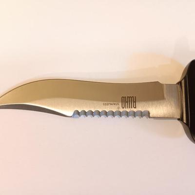 NEW MUELA 55-14 Kraton Handled Fixed Blade Hunting Knife with Nylon Sheath