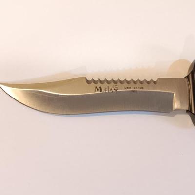 NEW MUELA 55-14 Kraton Handled Fixed Blade Hunting Knife with Nylon Sheath