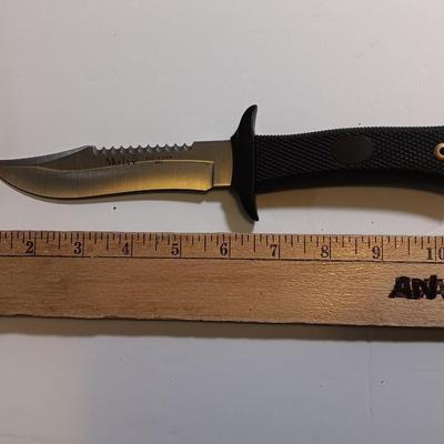 NEW MUELA 55-14 Kraton Handled Fixed Blade Hunting Knife with Nylon Sheath