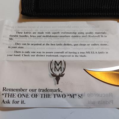 NEW MUELA 55-14 Kraton Handled Fixed Blade Hunting Knife with Nylon Sheath
