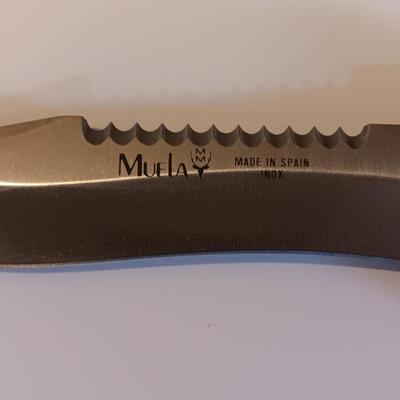 NEW MUELA 55-14 Kraton Handled Fixed Blade Hunting Knife with Nylon Sheath