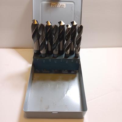 Precision Drill bit set in metal storage organizer NEW IN THE BOX