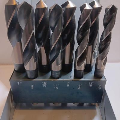 Precision Drill bit set in metal storage organizer NEW IN THE BOX