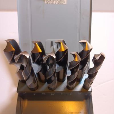 Precision Drill bit set in metal storage organizer NEW IN THE BOX