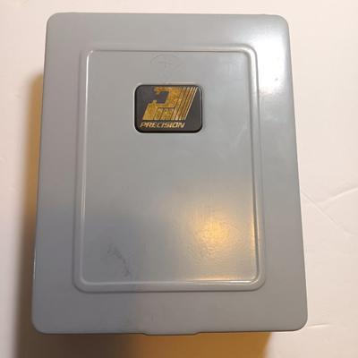 Precision Drill bit set in metal storage organizer NEW IN THE BOX