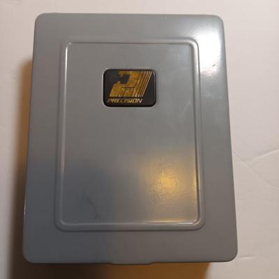 Precision Drill bit set in metal storage organizer NEW IN THE BOX