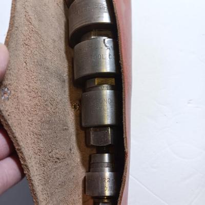 GREENLEE No. 735 Knockout punch set in leather organizing case COMPLETE