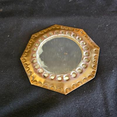 Unique Batik and Brass Framed Mirrors (LR-DW)