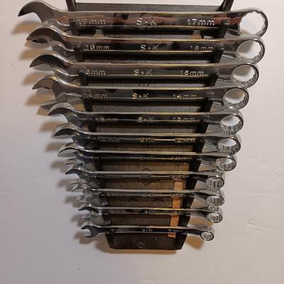 SK Tools - 7-17mm 11-Piece Metric Combination Wrench Set