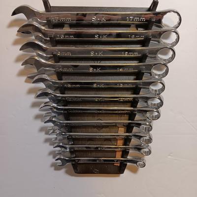 SK Tools - 7-17mm 11-Piece Metric Combination Wrench Set
