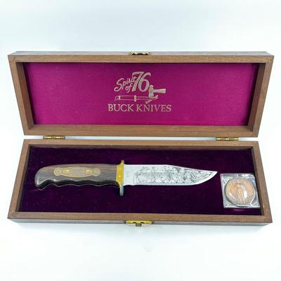 463 Limited Edition Spirt of â€˜76 American Revolution Bicentennial #5889 Buck Knife Set