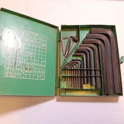 Vintage metal storage boxed Allen Head no. 667 KEY KIT for socket screws.