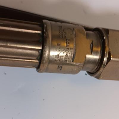 Victor straight cutting / welding torch head with shades and welding gloves.
