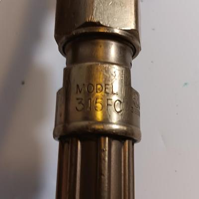 Victor straight cutting / welding torch head with shades and welding gloves.