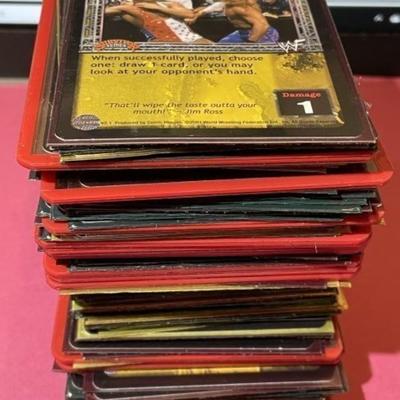 Lot of 135 Holdered WWF Wrestling Cards Preowned from an Estate.
