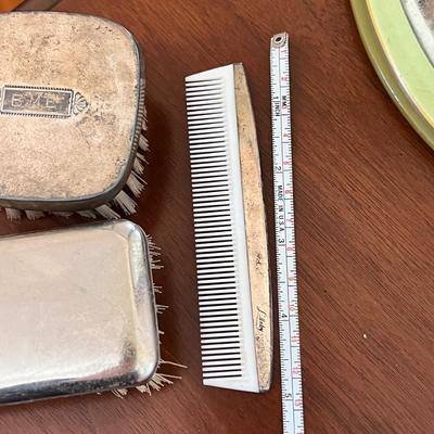 Antique Vanity Hair Brush Set: Webster & Lullaby Sterling