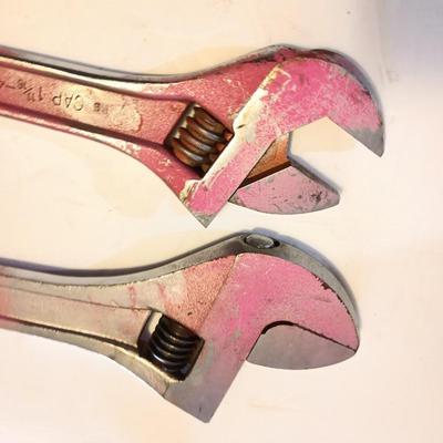 Two large adjustable wrenches - 1 11/16" Cresent and 3/18" Facom