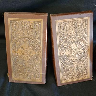 Leather Bound Decanter, Bookends and More (LR-DW)
