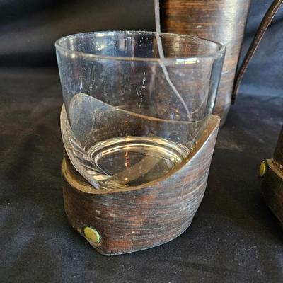 Leather Bound Decanter, Bookends and More (LR-DW)