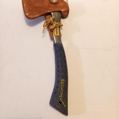 Nice Estwing Hatchet with leather blade cover