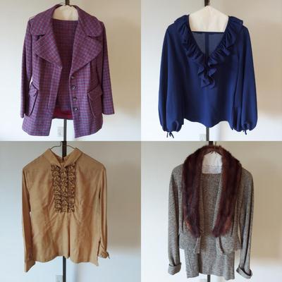 60s & 70s Vintage Matching Sets, Blouses and Skirts Size Small (B1-BBL)