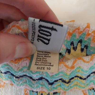 60s & 70s Vintage Matching Sets, Blouses and Skirts Size Small (B1-BBL)