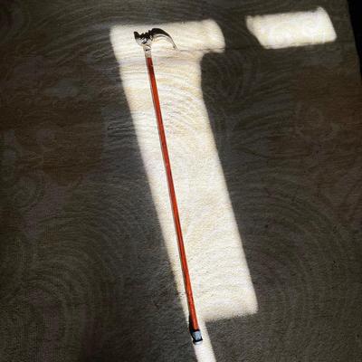 N471 Duval Brasseur Mermaid Handle Brass and Rosewood Cane