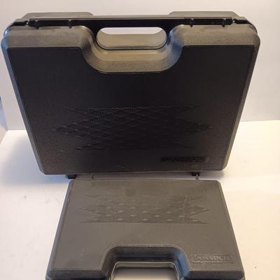 Two plastic DOSKOCIL pistol / gun storage cases