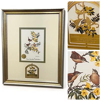 Professionally Framed Signed Print w. Ornament, Seal