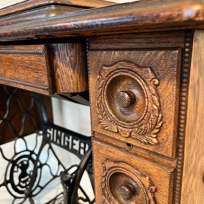 Antique Singer Sewing Machine Cabinet Only