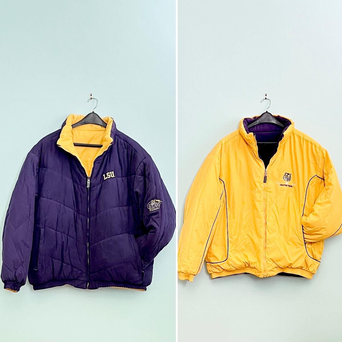 LSU Size 2XL Reversible Puffy Rain Jacket EstateSales