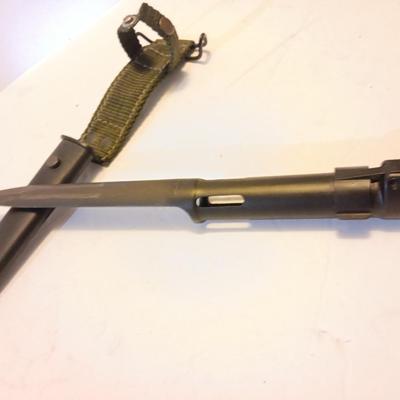 FN FAL C bayonet, Belgium M63 with scabbard