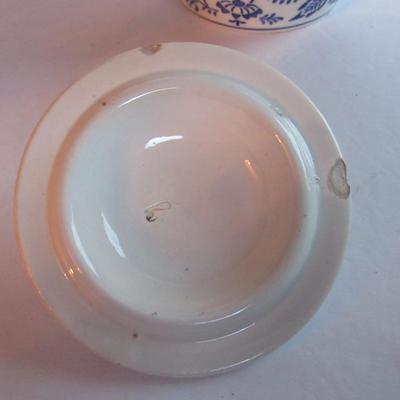 Antique Blue and White Sugar Canister, Germany, Read Description