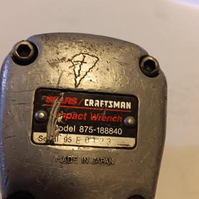 Sears Craftsman Pneumatic air Impact wrench model 875-188840