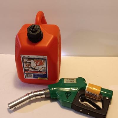 Brand new Diesel gas pump with 2-gallon Ameri-Can gas can