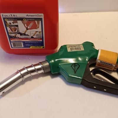 Brand new Diesel gas pump with 2-gallon Ameri-Can gas can