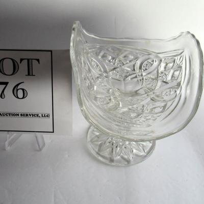 Vintage Child's Pattern Glass Banana Dish
