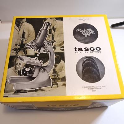 Tasco Quality Optics Zoom Microscope kit - appears complete.