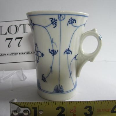 LOT 77: Old Flow Blue Handled Chocolate Mug, PK Selesia