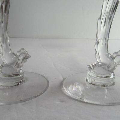 Vintage Heisey Rooster Cocktail Glasses, Set of 2