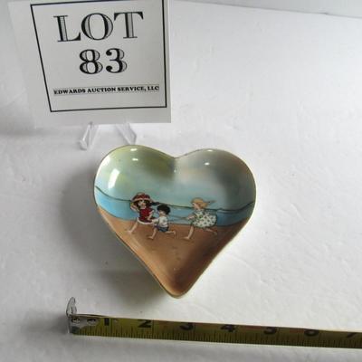 Antique Child's Heart Shaped Dish, Royal Bayreuth