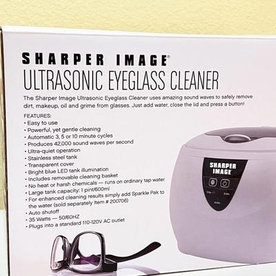SHARPER IMAGE ~ Ultrasonic Eyeglass Cleaner ~ NIB