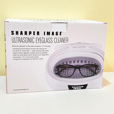 SHARPER IMAGE ~ Ultrasonic Eyeglass Cleaner ~ NIB