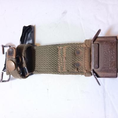 Military Issued U.S.A - U.S. Army M8A1 Bayonet, with Scabbard and nylon storage case.