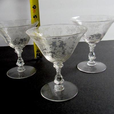 3 Vintage Cambridge Rosepoint Sherberts